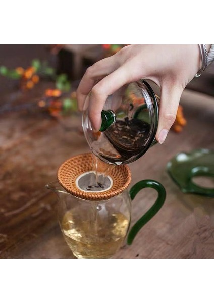 Filtre2 Stili El Yapımı Bambu Çay Süzgeci Hasır Çay Süzgeci Retro Yaratıcı Çay Tozu Çay Seremoni Malzemesi Kung Fu Çay Seti Çay Aksesuarları (Yurt Dışından) fırsatları