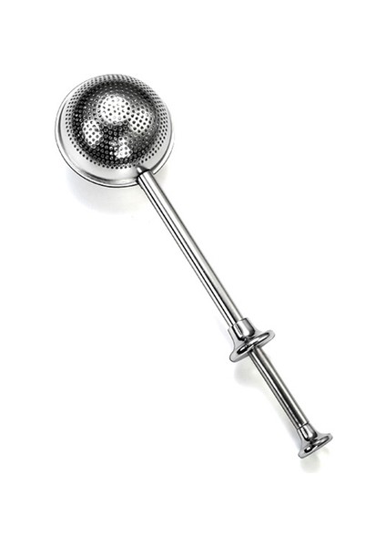 Gümüş Tarzı Uzun Saplı Paslanmaz Çelik Çay Demliği Süzgeç Bitki Baharat Gevşek Yaprak Filtre Çay Demleme Aksesuarı (Yurt Dışından)