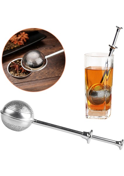 Gümüş Tarzı Uzun Saplı Paslanmaz Çelik Çay Demliği Süzgeç Bitki Baharat Gevşek Yaprak Filtre Çay Demleme Aksesuarı (Yurt Dışından) fiyatları