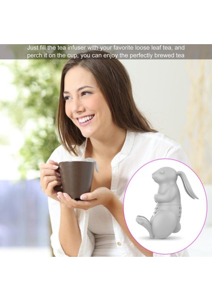Gri Tarzı Sevimli Tavşan Silikon Çay Demliği Çay Yapıcı Yaratıcı Tavşan Çay Süzgeci Süzgeç Filtre Çay Fincanı Çaydanlık Mutfak Aleti (Yurt Dışından) modelleri