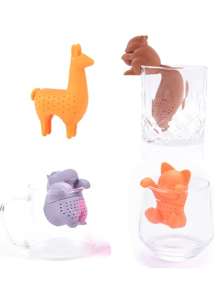 Resim Stili Olarak Alpaka Şekilli Silikon Çay Süzgeci - Yeniden Kullanılabilir Çay Demliği (Yurt Dışından) fiyatları