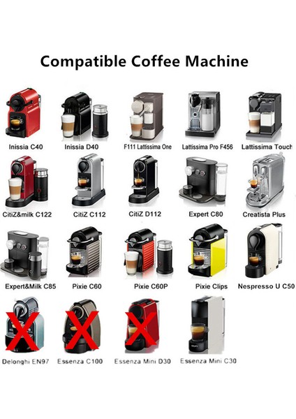 1 Tamper Style Nespresso Cof Filtreleri Kapsül Kapsülleri Süzgeçleri Espresso Yeniden Doldurulabilir Sepetler Için Paslanmaz Çelik Güncellenmiş Tamper (Yurt Dışından) fırsatları