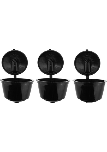 Siyah Stil 3 Parça Tüm Nescafe Dolce Gusto Modelleri Için Yeniden Kullanılabilir Kahve Kapsülü Yumuşak Tatlı Aroma - Dolgu Filtreleri Sepeti Pod Süzgeç (Yurt Dışından)