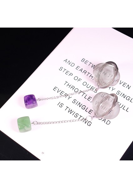 Sitrin Tarzı 1 Adet Doğal Kristal Taş Iyileştirici Taş Kuvars Mineral Süs Paslanmaz Çelik Çay Demleyici Çay Filtresi Baharat Topu (Yurt Dışından) fırsatları