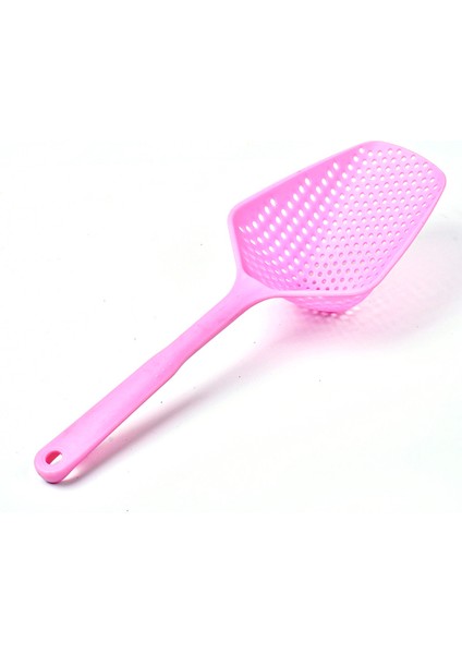 Pembe Stil Meijuner Mutfak Kaşığı Süzgeç Süzgeç Kepçe Anti-Yakma Süzgeç Kızartma Gıda Tel Taşınabilir Ev Mutfak Aracı 34.5*12.5*6.5cm (Yurt Dışından)