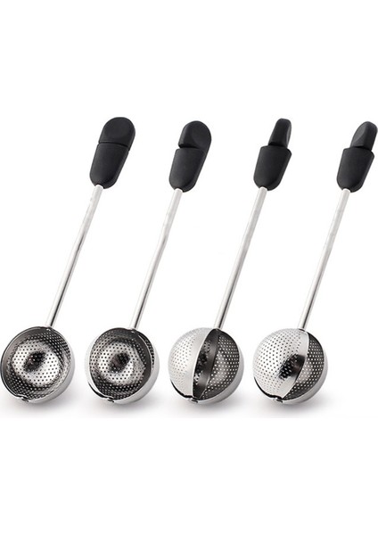 Siyah Stil Paslanmaz Çelik Çay Demlik Topu Taşınabilir Ince Örgülü Çay Filtresi 14CM Sap 360 Derece Döner Çay Aracı (Yurt Dışından) fiyatları