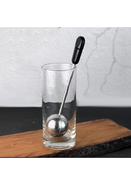 Siyah Stil Paslanmaz Çelik Çay Demlik Topu Taşınabilir Ince Örgülü Çay Filtresi 14CM Sap 360 Derece Döner Çay Aracı (Yurt Dışından) fırsatları