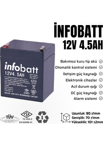 12V 4,5AH KURU TİP AKÜ