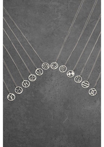 Kadın 925 Ayar Gümüş Özel Tasarım Yay Burcu Kolye fırsatları