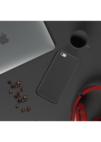 Apple iPhone 6 Ince Mat Silikon Kılıf Siyah