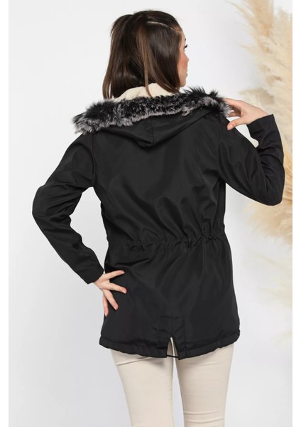 Kadın Kapüşonlu İçi Peluş Mont P-00013573 modelleri