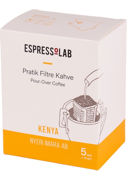Kenya Nyeri Imara Ab Pratik Filtre Kahve - 5 Adet | Hızlı Ve Kolay Demleme