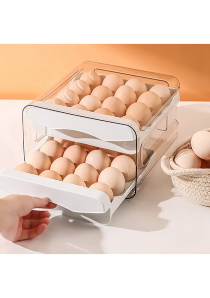 32 Izgaralı Yumurtalık, Ev Tipi Buzdolabı Yumurta Saklama Kabı (Gri) (Yurt Dışından) fırsatları