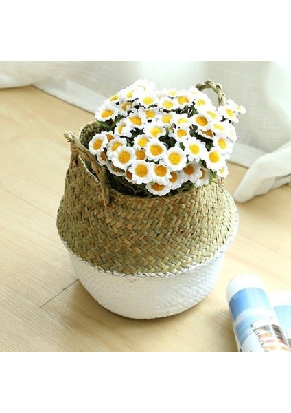 26X32X28CM Rattan Sepet Deniz Çayırı Saklama Sepeti Bahçe Dekorları-Beyaz (Yurt Dışından) indirimleri
