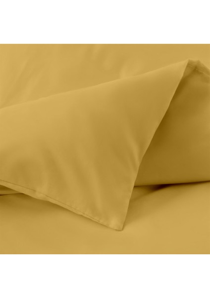 Organik Pamuk Akfil Nevresim Takımı Çift Kişilik 200 x 220 cm Hardal modelleri