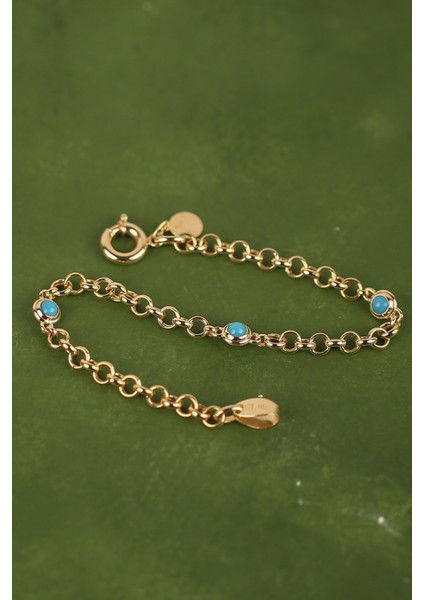 Mavi Boncuklu Altın Bileklik CGKBLK0249 modelleri