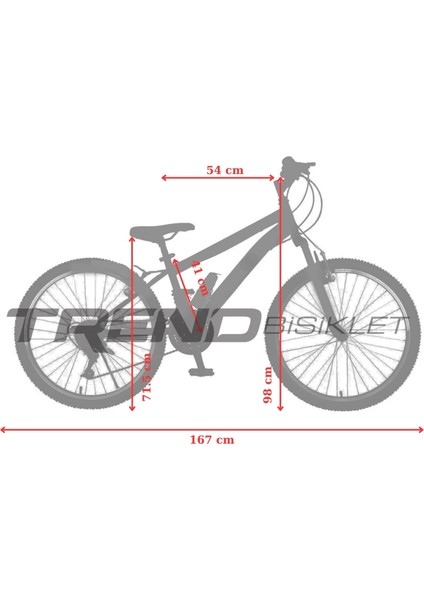 Trendbike Mistral 26 Jant Bisiklet Erkek Dağ Bisikleti Siyah -Kırmızı 26.610-S-K