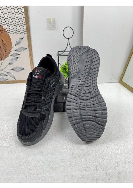 Günlük Erkek Sneaker Fileli Bağcıklı Tırtık Kalın Taban Bilek Destek Dikiş Hafif Spor Ayakkabı 4281