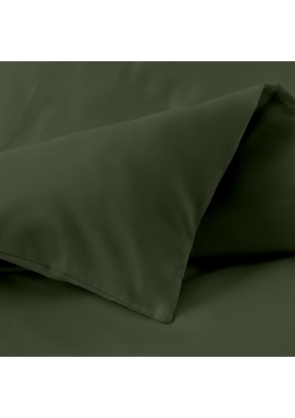 Organik Pamuk Akfil Nevresim Takımı Tek Kişilik 160X220 cm Koyu Yeşil modelleri