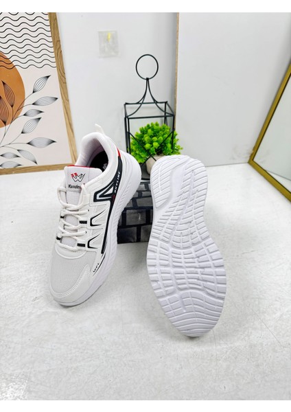 Günlük Erkek Sneaker Fileli Bağcıklı Tırtık Kalın Taban Bilek Destek Dikiş Hafif Spor Ayakkabı 4281