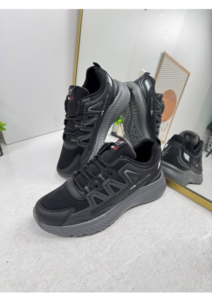 Günlük Erkek Sneaker Fileli Bağcıklı Tırtık Kalın Taban Bilek Destek Dikiş Hafif Spor Ayakkabı 4281