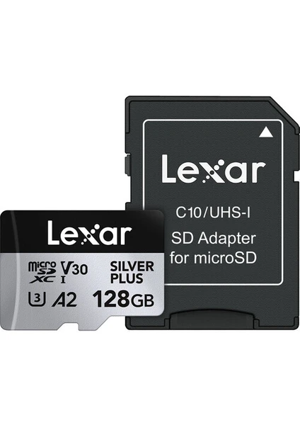 128GB Silver Plus 205MB 4K V30 Uhsı Micro Sd Hafıza Kartı