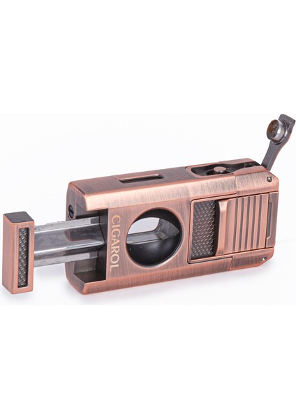 3 Torch Pürmüz Dahili V Kesici & Delicili Bronz Metal Puro Çakmağı fırsatları