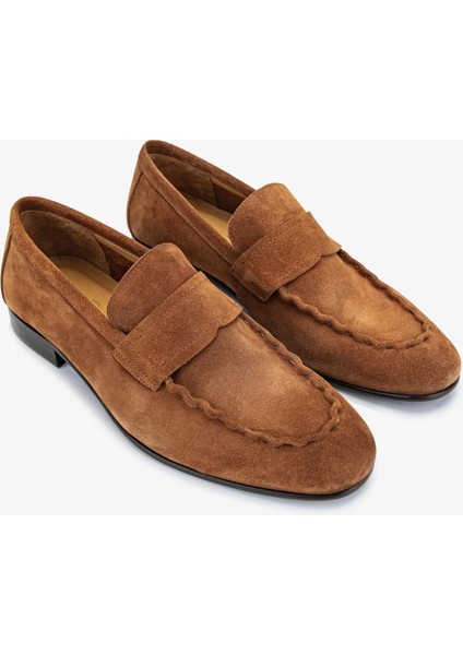 Thonas Erkek Tarçın Süet Deri Loafer Ayakkabı 537 3320 Erk Ayk Y24