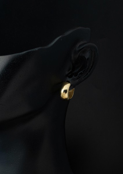 1,5 Cm. Çaplı Kalın Altın Halka Küpe 14 Ayar modelleri