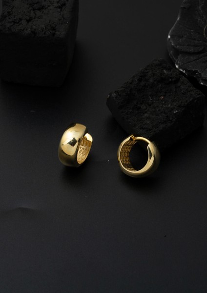 1,5 Cm. Çaplı Kalın Altın Halka Küpe 14 Ayar indirimleri