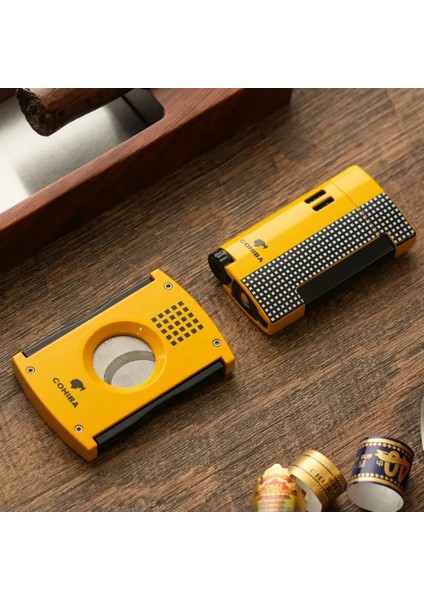 Limitli Seri Kesici Çakmak Ikili Sarı Puro Seti fiyatları