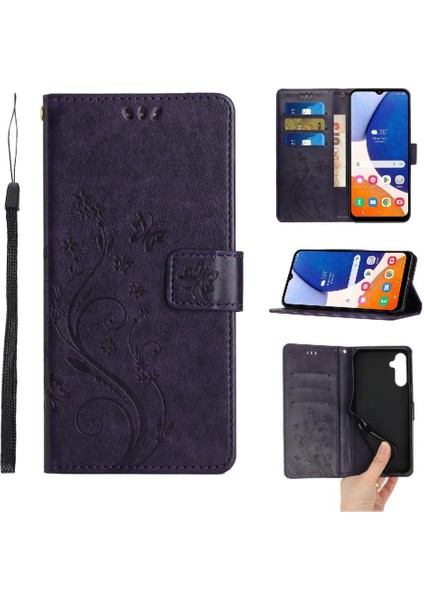 Samsung Galaxy S24 Artı Pu Deri Kickstand Kart Tutucu Için Filp Durumda (Yurt Dışından)