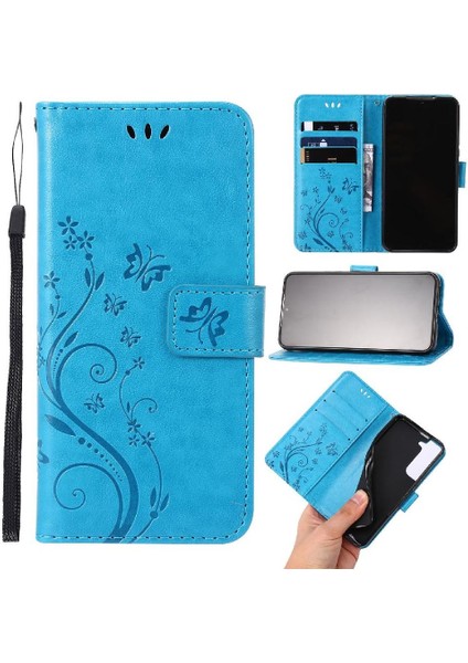 Samsung Galaxy S22 5g Kickstand Kart Tutucu Manyetik Kapatma Için Filp Durumda (Yurt Dışından)