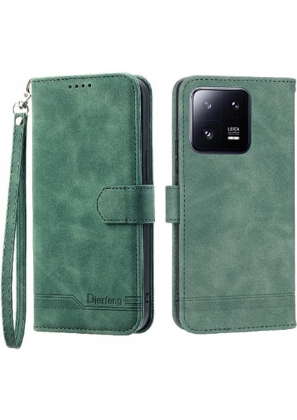 Xiaomi 13 Pro Premium Bileklik Manyetik Kapatma Kart Yuvaları Için Flip Case (Yurt Dışından)