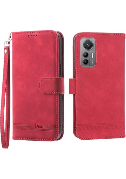 Xiaomi 12 Lite Için Flip Case Kart Yuvaları Nakit Cep Bileklik Manyetik (Yurt Dışından)