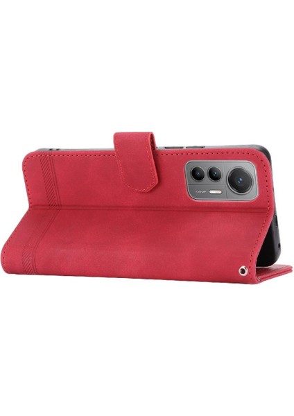 Xiaomi 12 Lite Için Flip Case Kart Yuvaları Nakit Cep Bileklik Manyetik (Yurt Dışından)