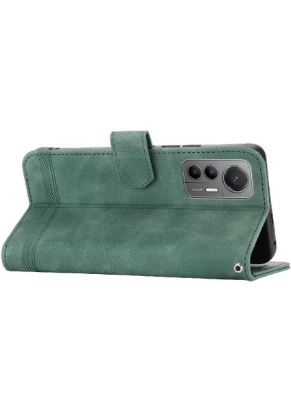 Xiaomi 12 Lite Için Flip Case Kart Yuvaları Nakit Cep Bileklik Manyetik (Yurt Dışından)
