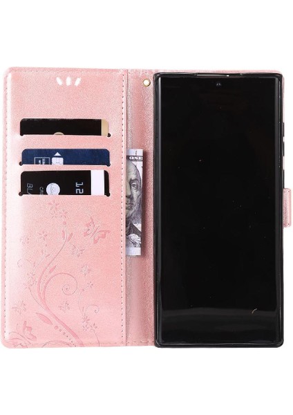 Samsung Galaxy S24 Ultra Kart Tutucu Kickstand Pu Deri Için Filp Durumda (Yurt Dışından)