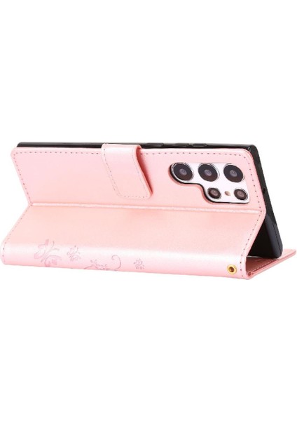 Samsung Galaxy S24 Ultra Kart Tutucu Kickstand Pu Deri Için Filp Durumda (Yurt Dışından)