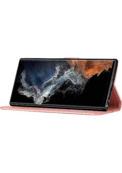 Samsung Galaxy S23 Ultra Kickstand Manyetik Kapatma Bilek Pu Için Filp Durumda (Yurt Dışından) indirimleri