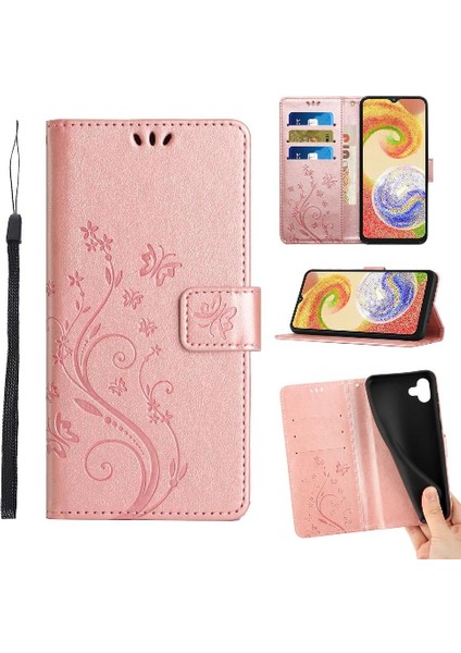 Samsung Galaxy A04E Pu Deri Kart Tutucu Manyetik Kapatma Için Filp Durumda (Yurt Dışından)