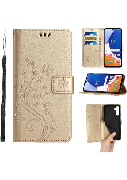 Samsung Galaxy A24 4g Pu Deri Kart Tutucu Kickstand Bilek Için Filp Durumda (Yurt Dışından)
