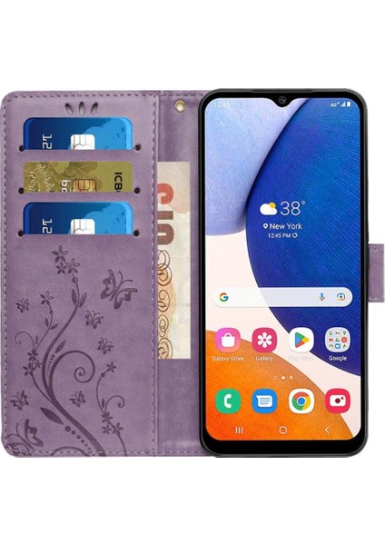 Samsung Galaxy A14 Için Filp Durumda 5g/4g Bilek Kayışı Pu Deri Kickstand (Yurt Dışından)