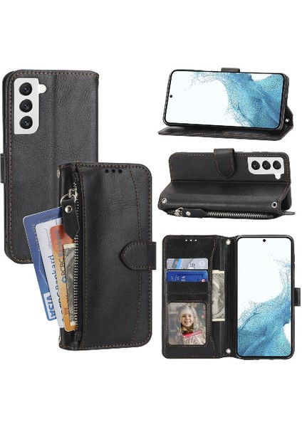 Samsung Galaxy S22 5g Için Flip Case Kickstand Kart Tutucu Pu Deri Anti (Yurt Dışından)