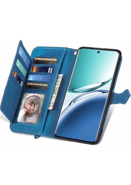 Oppo A3 Pro Cüzdan Çok Renkli Çoklu Kart Yuvası Flip Fermuar Için Flip Case (Yurt Dışından)