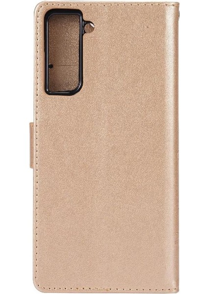 Samsung Galaxy S21 Fe 5g Için Filp Durumda Kickstand Bilek Kayışı Kart Tutucu (Yurt Dışından)