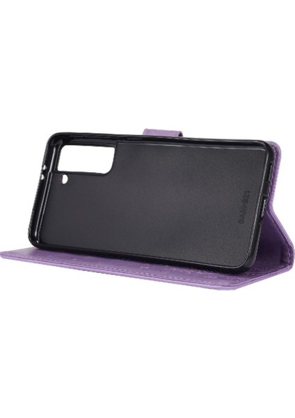 Samsung Galaxy S21 Fe 5g Için Filp Durumda Kickstand Bilek Kayışı Kart Tutucu (Yurt Dışından)