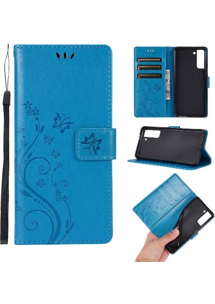 Samsung Galaxy S21 Artı 5g Için Filp Durumda Kickstand Bilek Kayışı Kart Tutucu (Yurt Dışından)