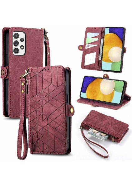 Samsung Galaxy Için Flip Case A52S 5g Darbeye Kapak Kapak Basit Cüzdan (Yurt Dışından)