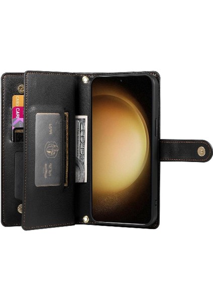 Samsung Galaxy S23 Artı Kickstand Çok Fonksiyonlu Kart Yuvaları Için Flip Case (Yurt Dışından)